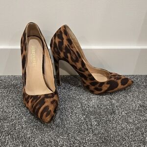 Revamped leopard suede stilettos